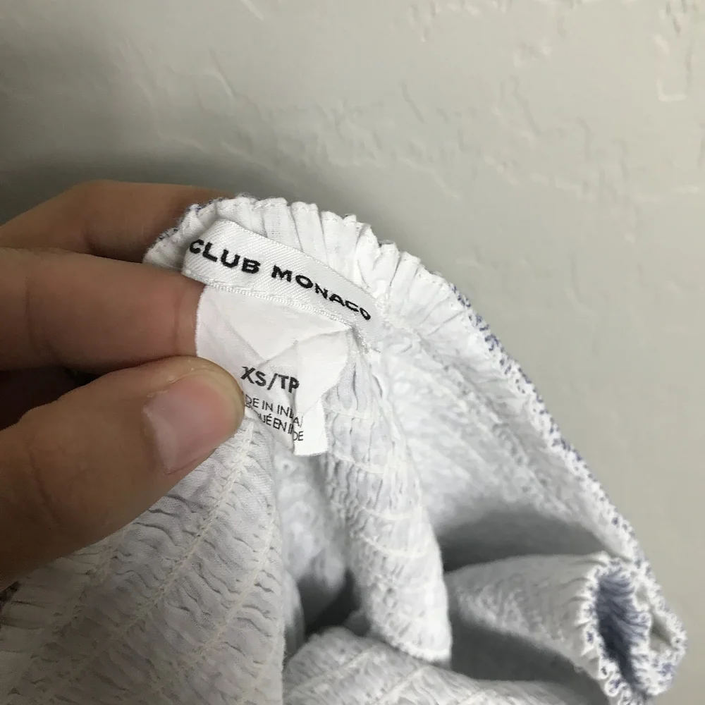 Club Monaco XS Blue White Striped Mini Skirt - Picture 5 of 6